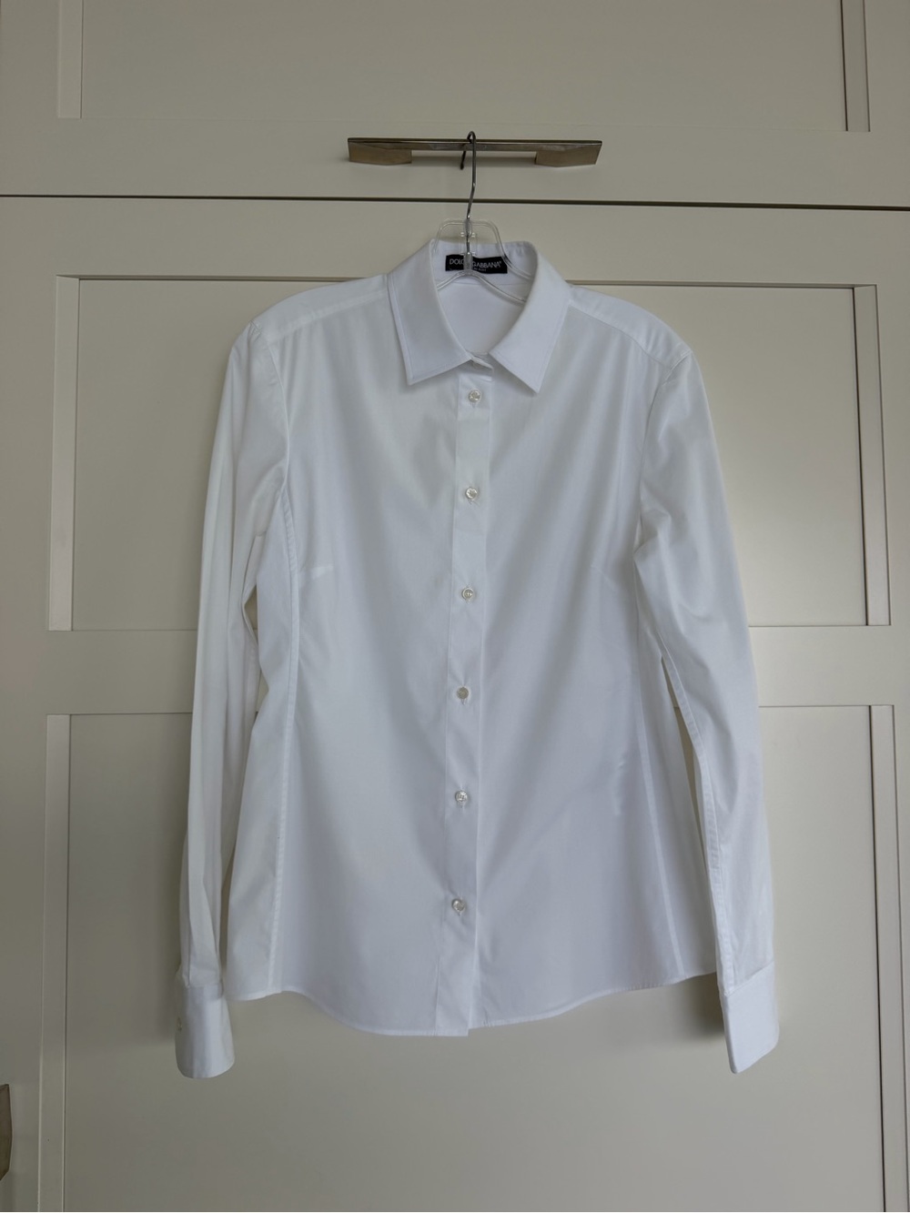 Dolce & Gabbana Women's White Button-Up Dress Shirt